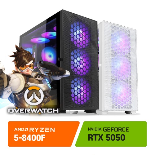 AMD 라이젠5-5세대 8400F(피닉스)/RTX 5050/DDR5 16GB *오버워치 권장사양 게이밍 컴퓨터 